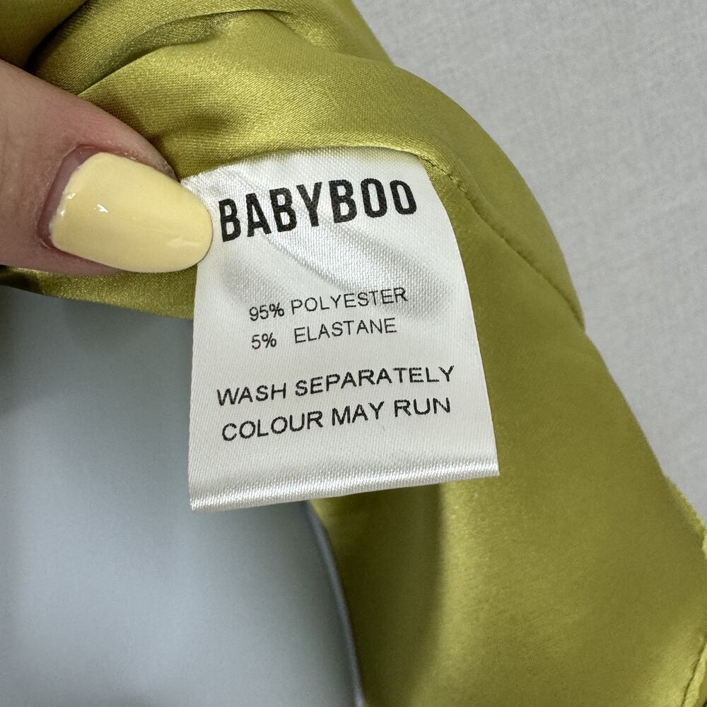 BABYBOO‎ Dress Womens Small Green Renee Mini Strappy Lace Up Back Party Resort - Picture 12 of 13